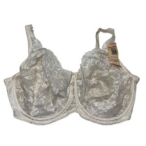 Vintage Wacoal Cream Off-White Bra Size 40DD New With Tags Underwire 85147 Lace